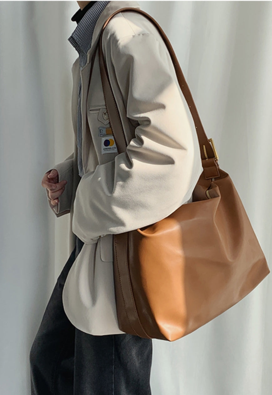 UZIP DESIGN Men's soft leather crossbody bag