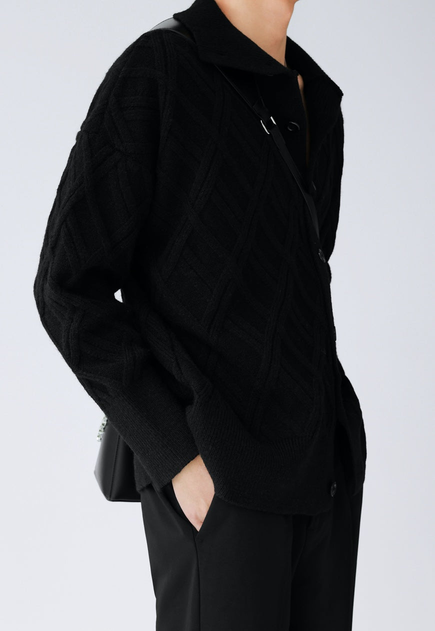 Men's solid color turtleneck sweater