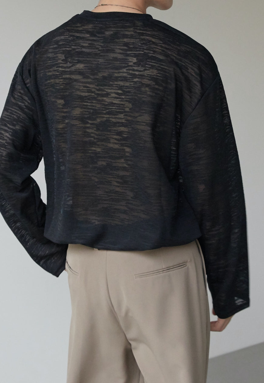 Men's Solid color summer round neck top