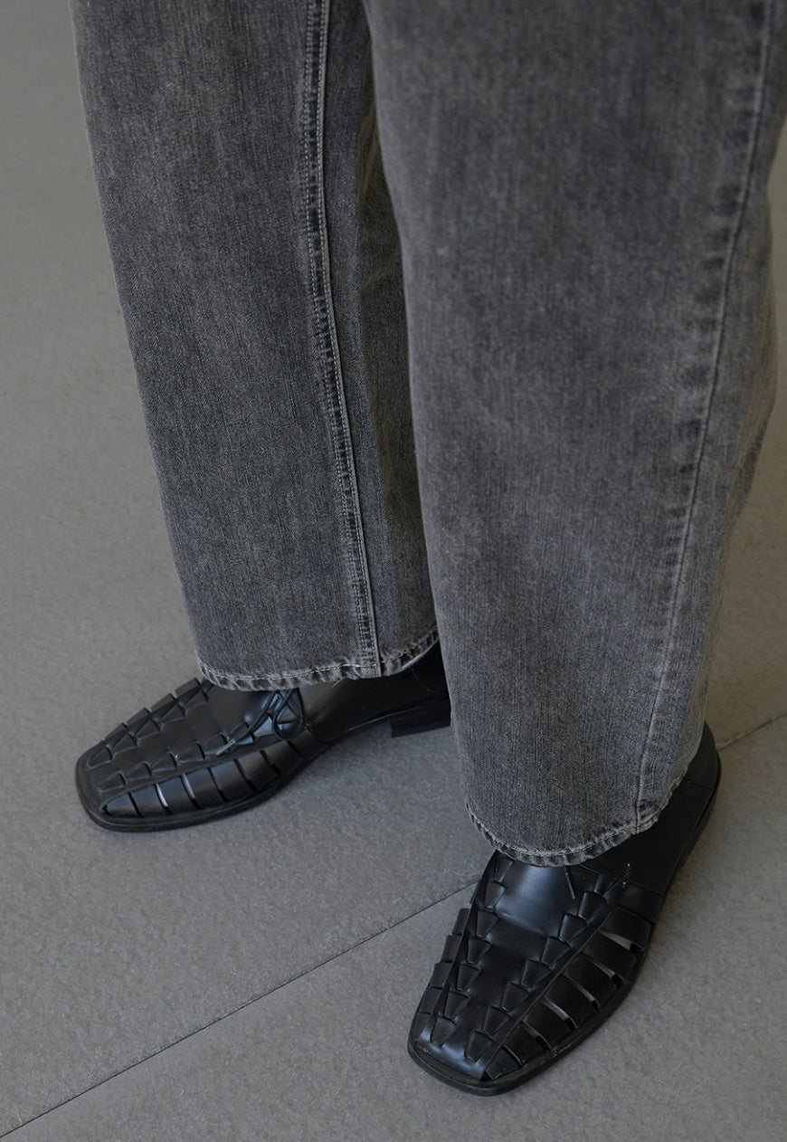 UZIP DESIGE Men's Snowflake Dark Grey Jeans