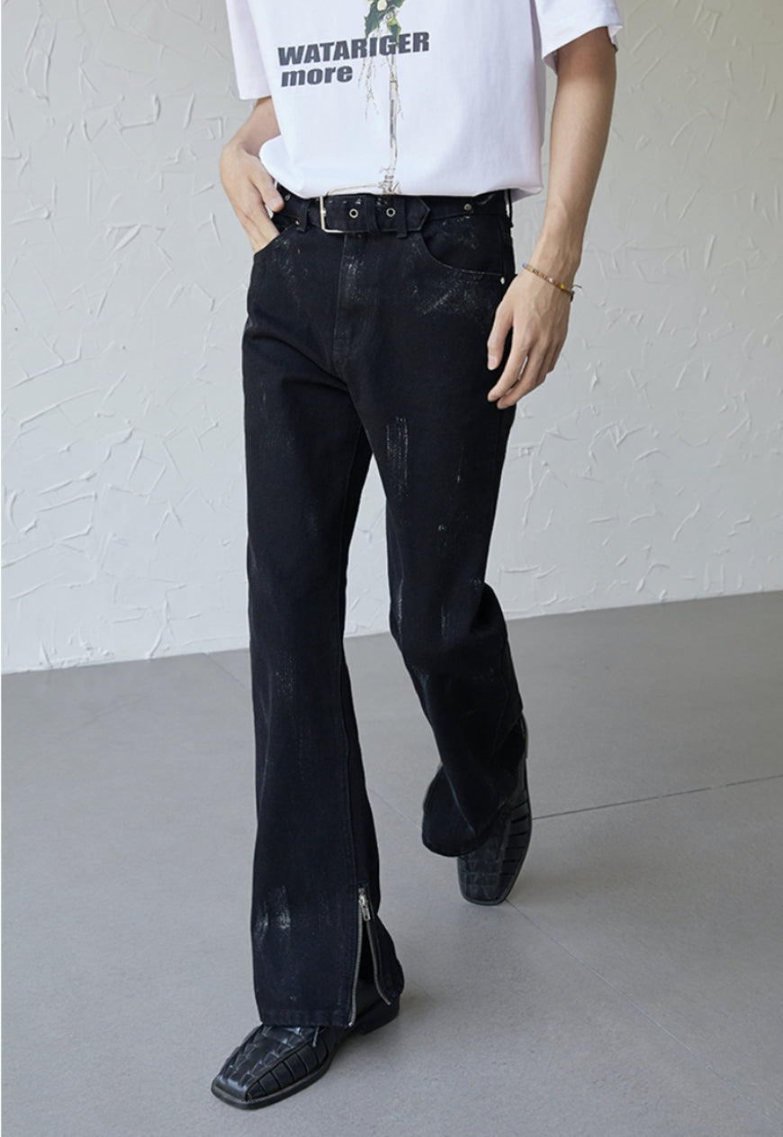 UZIP DESIGN Men's Design zipper slit denim trousers SS2022 VOL.5