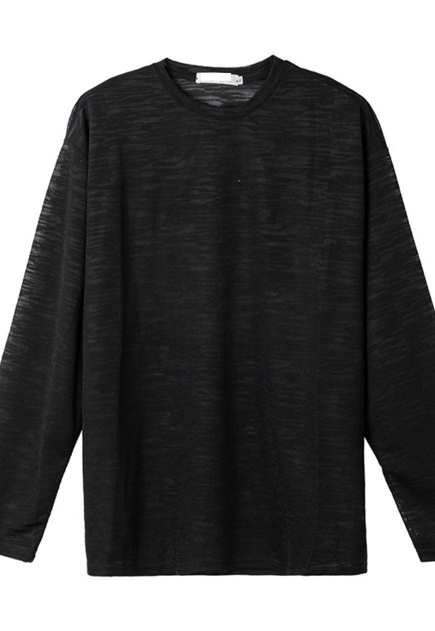 Men's Solid color summer round neck top