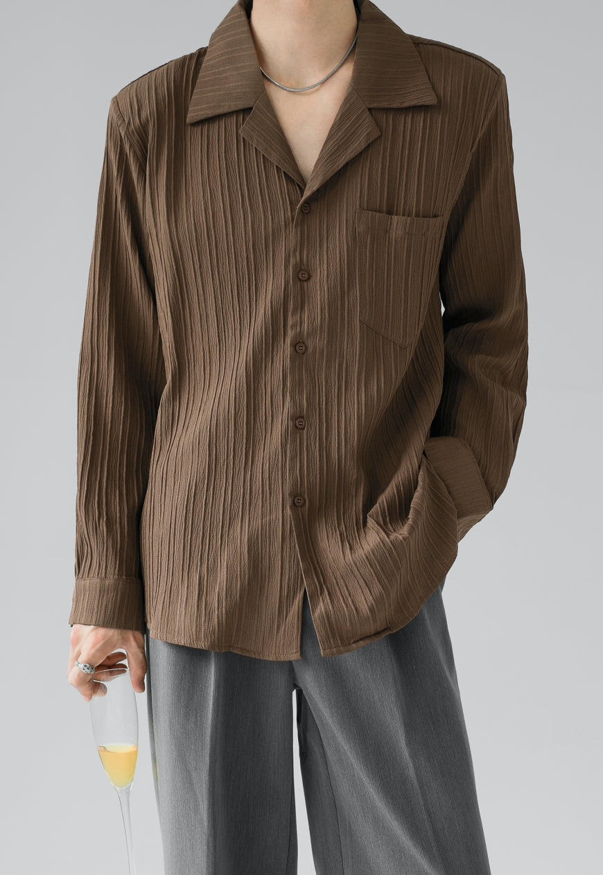 UZIP DESIGN Men's Stripe Loose Shirt