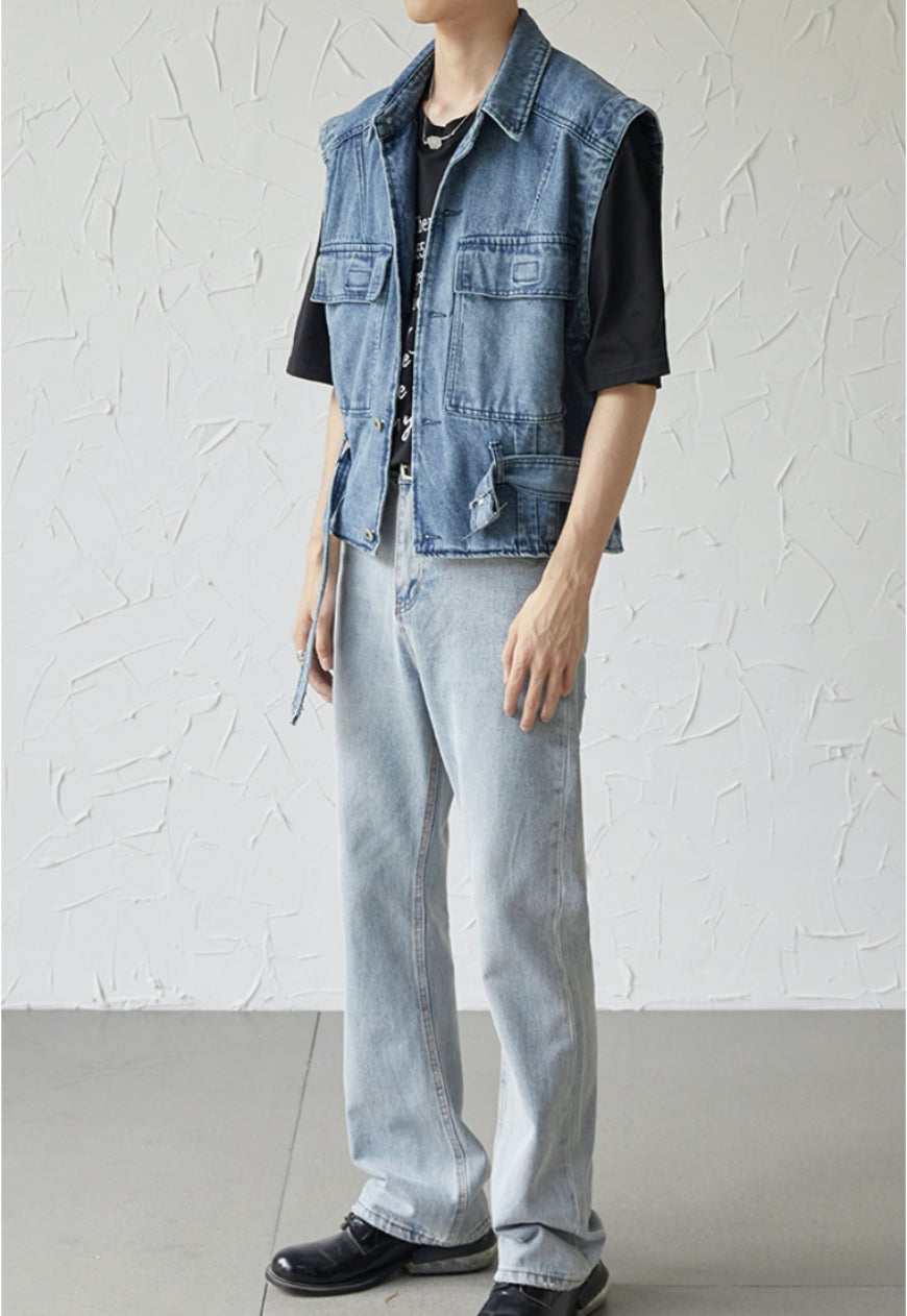 UZIP DESIGN Men's Design Denim Vest