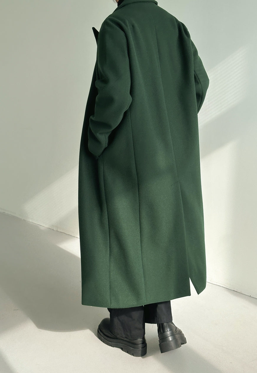 Men's long woolen coat