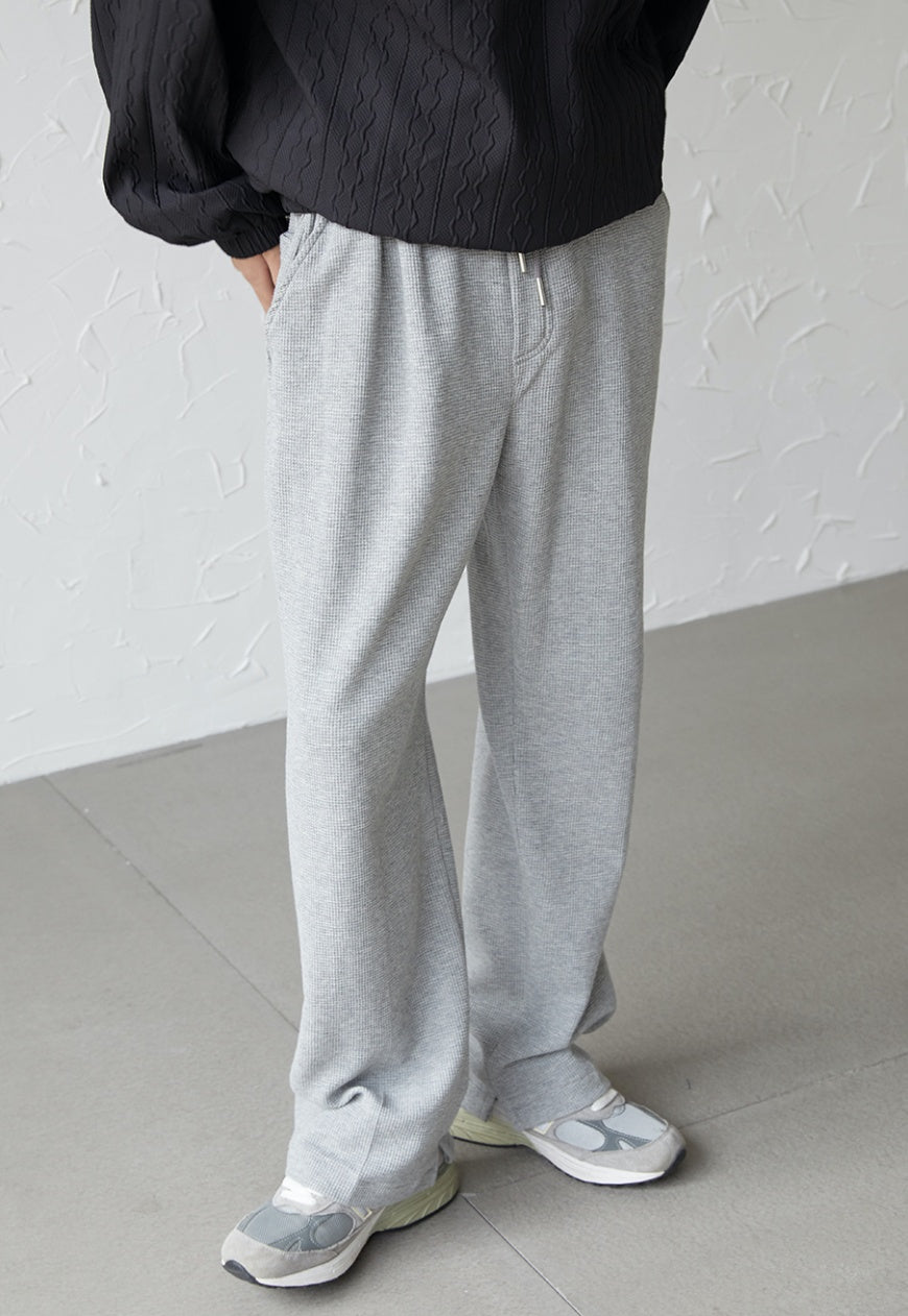UZIP DESIGE Menâ€™s grained fabric track pants