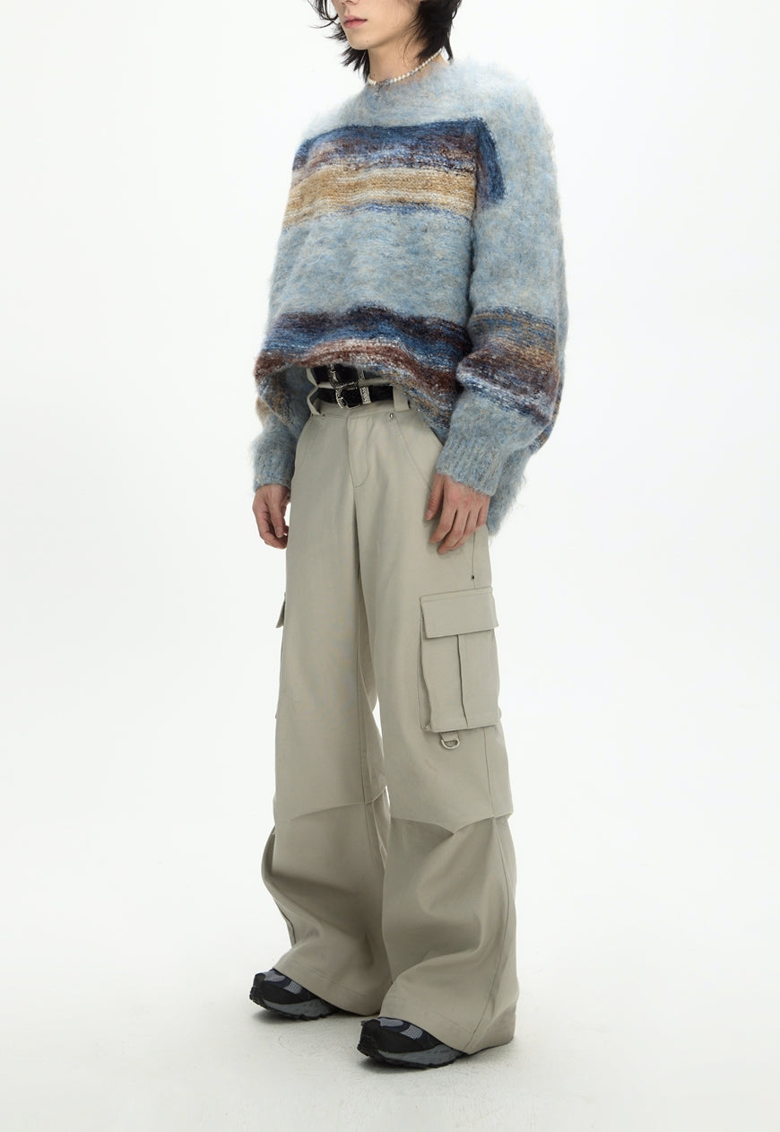 Men's color textured sweater