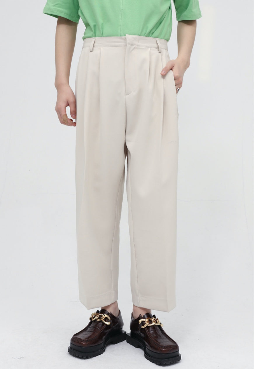 Men's loose personality ninth trousers