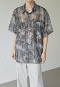 UZIP DESIGN Men's Marbled Short Sleeve Shirt
