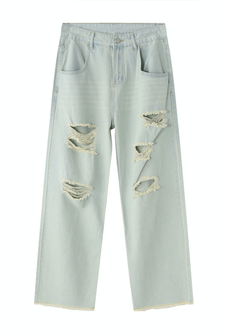 Men's Loose Ripped Street Jeans