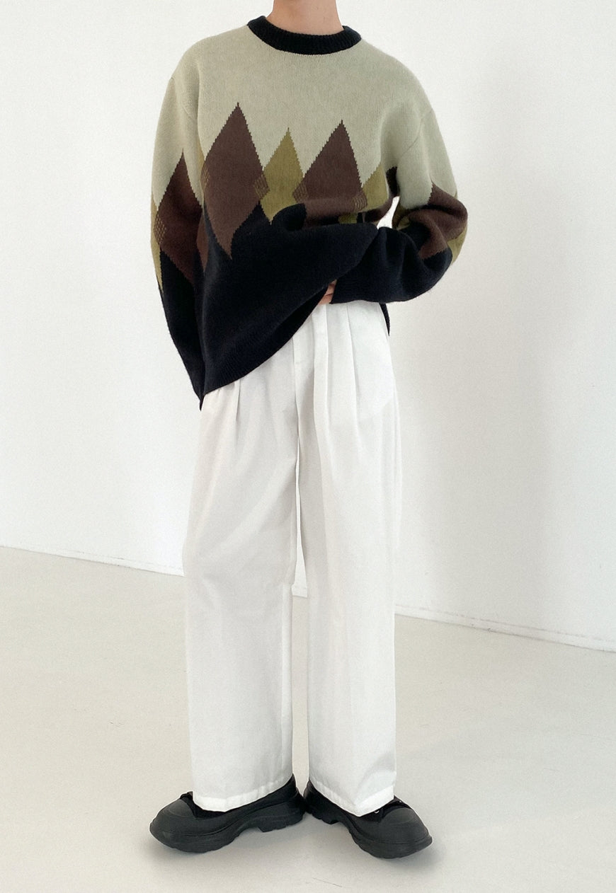 MEN'S Vintage diamond sweater