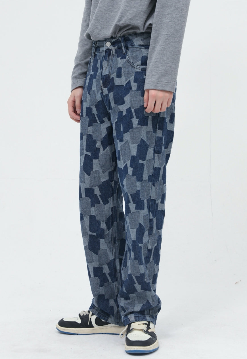 Men's Plaid fashion jeans