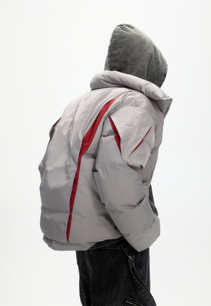 Menâ€™s pleated padded jacket