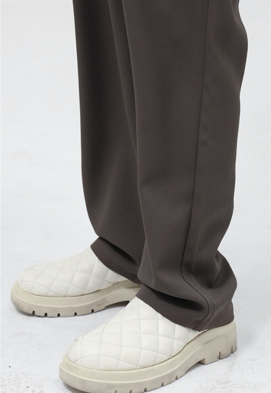 Men's Pocket Design Solid Color Trousers