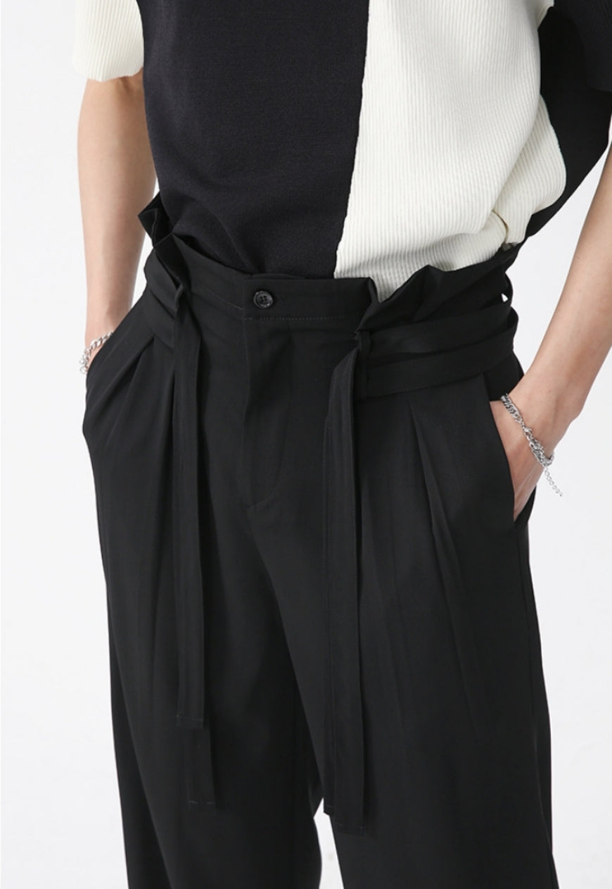 Men's mid high wide pants