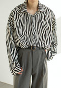 Men's Spring zebra print shirt
