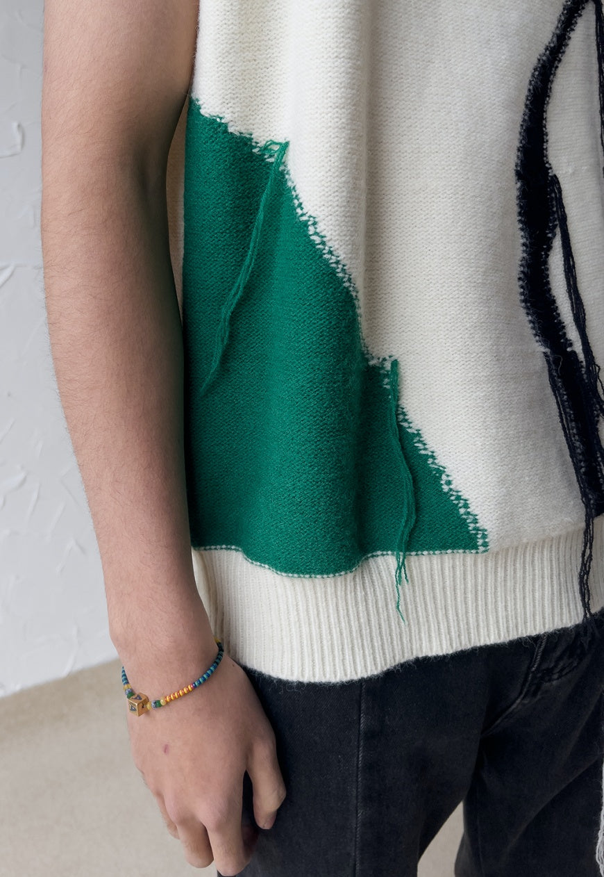 MEN'S design pattern sweater vest