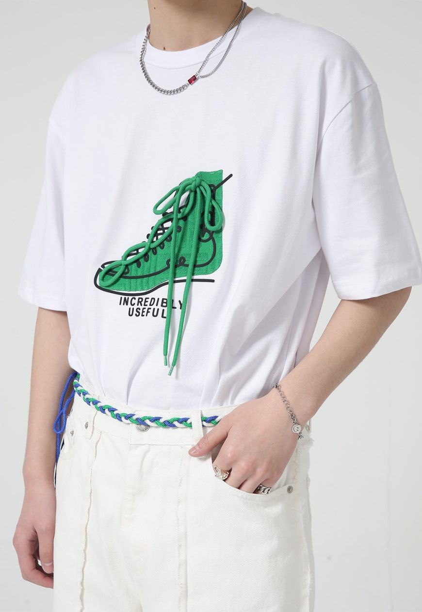 Men's three-dimensional print T-shirt