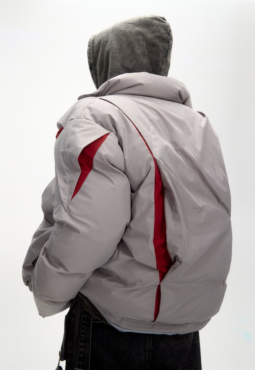Menâ€™s pleated padded jacket