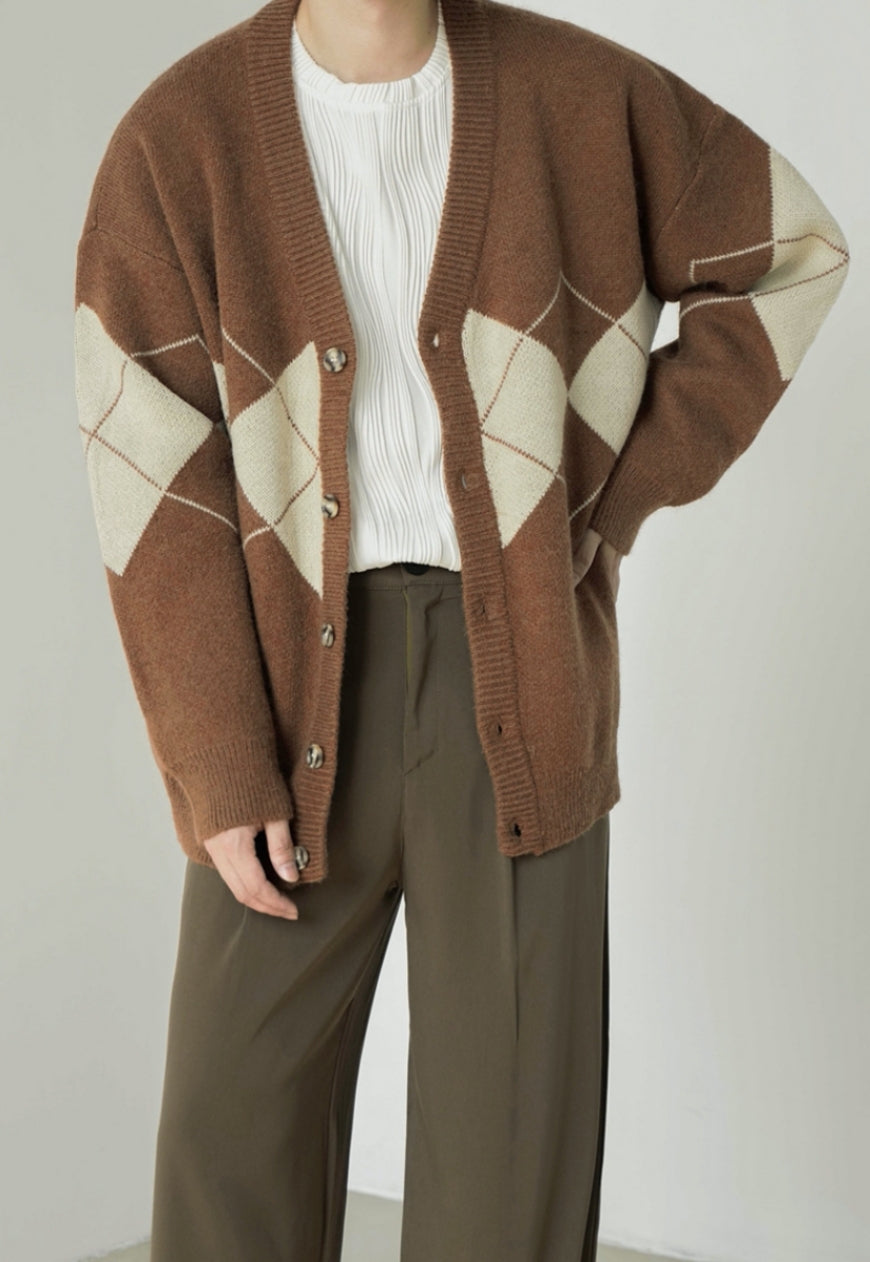 Men's Vintage v-neck cardigan sweater
