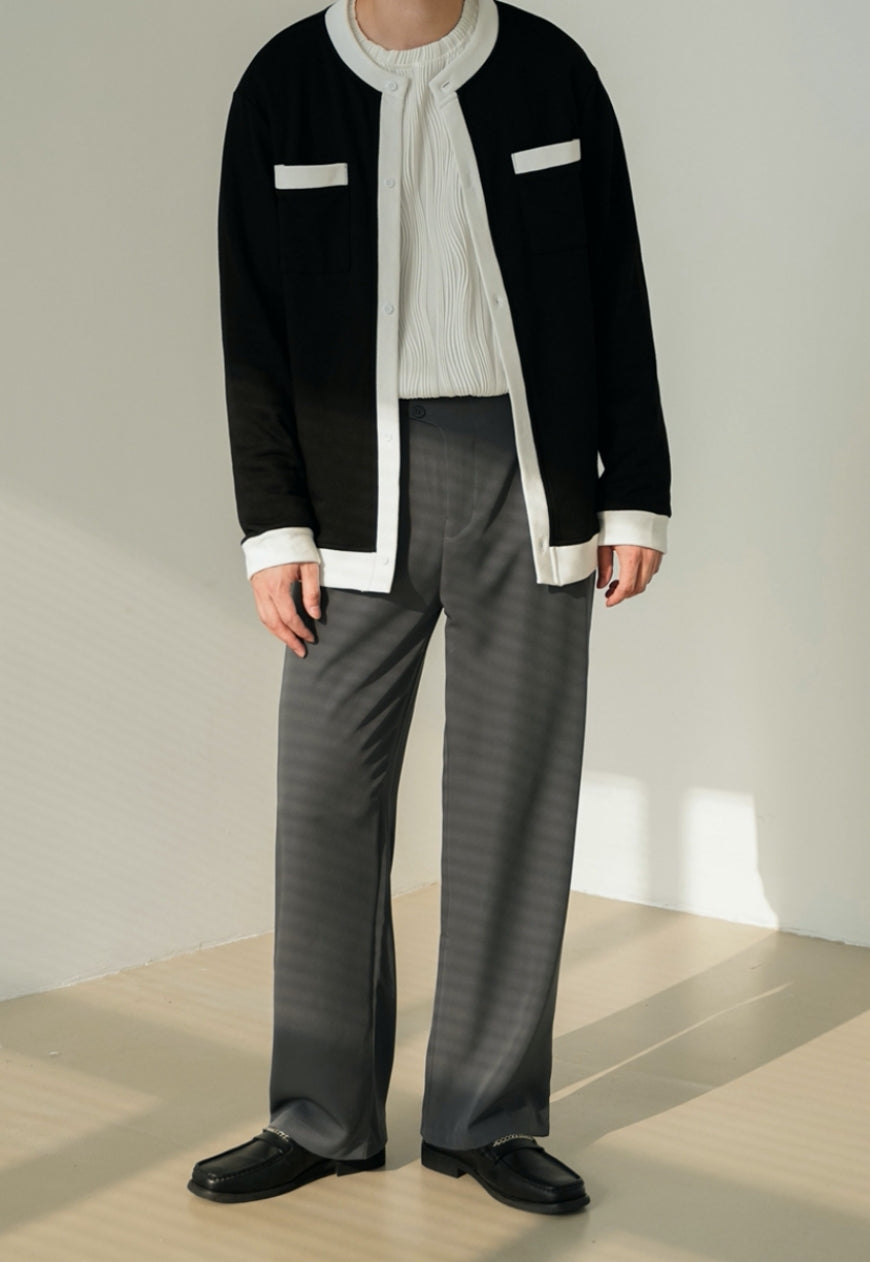 Men's Contrasting retro cardigan sweater