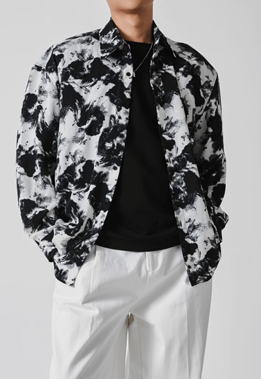 Men's ink smudged shirt