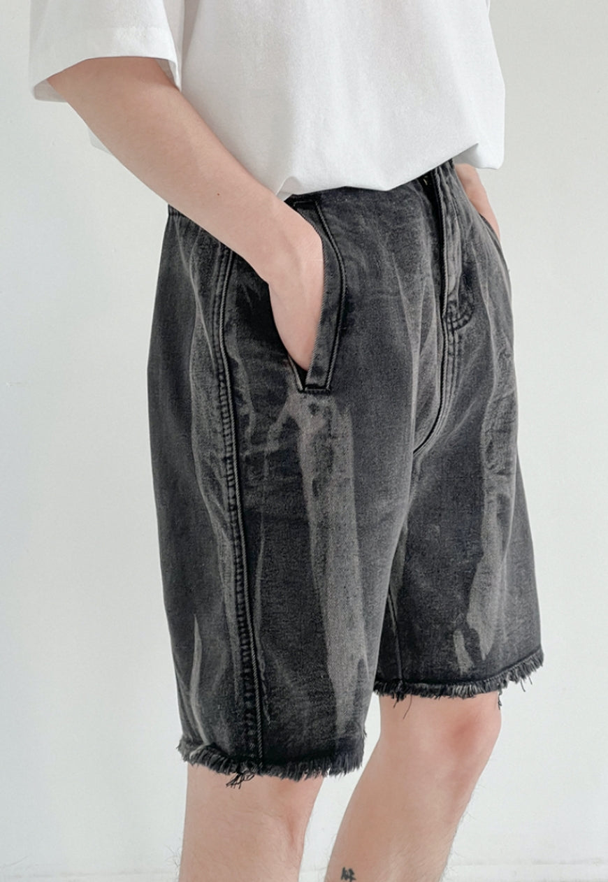 Men's Tie-dye denim shorts