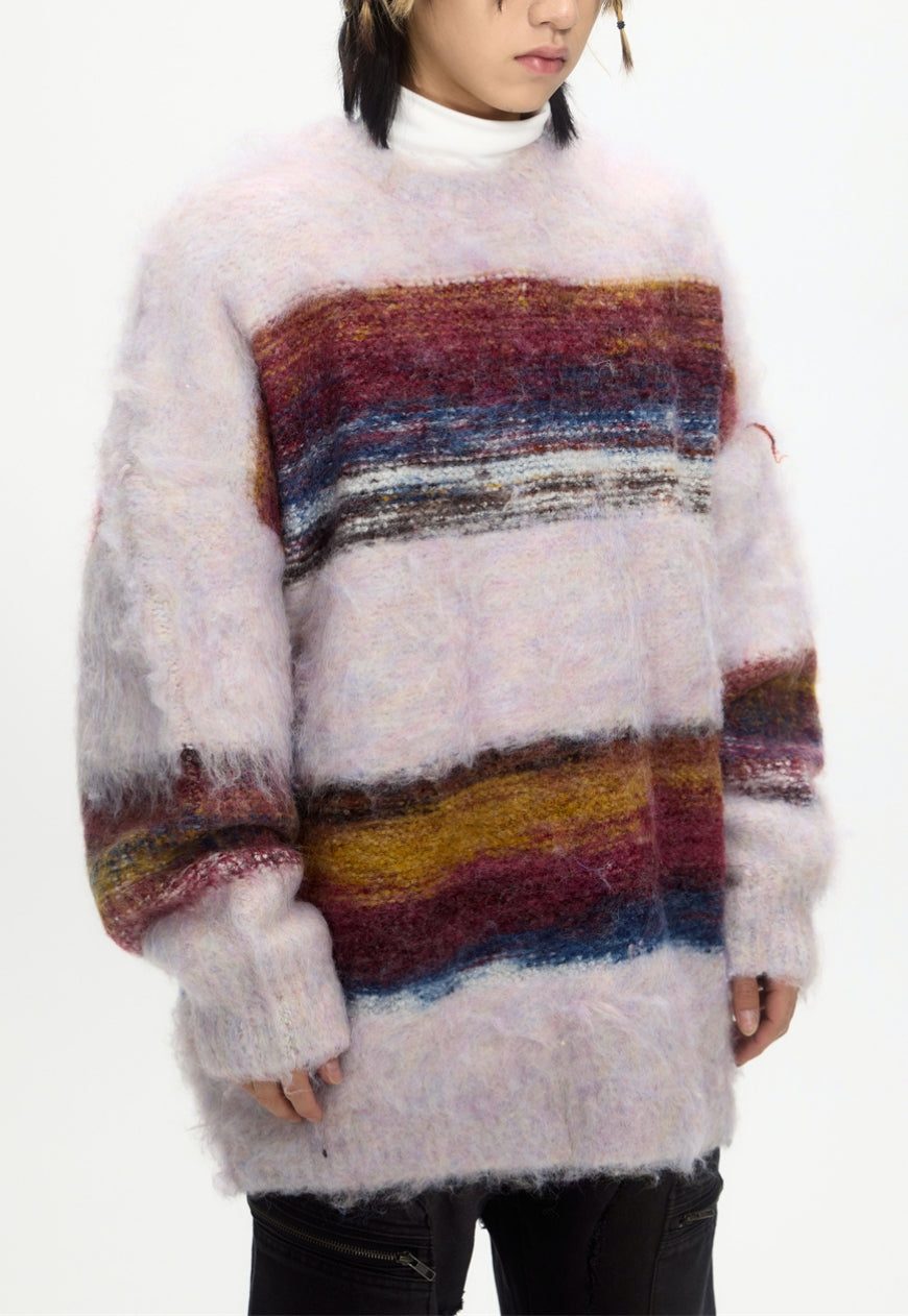 Men's color textured sweater