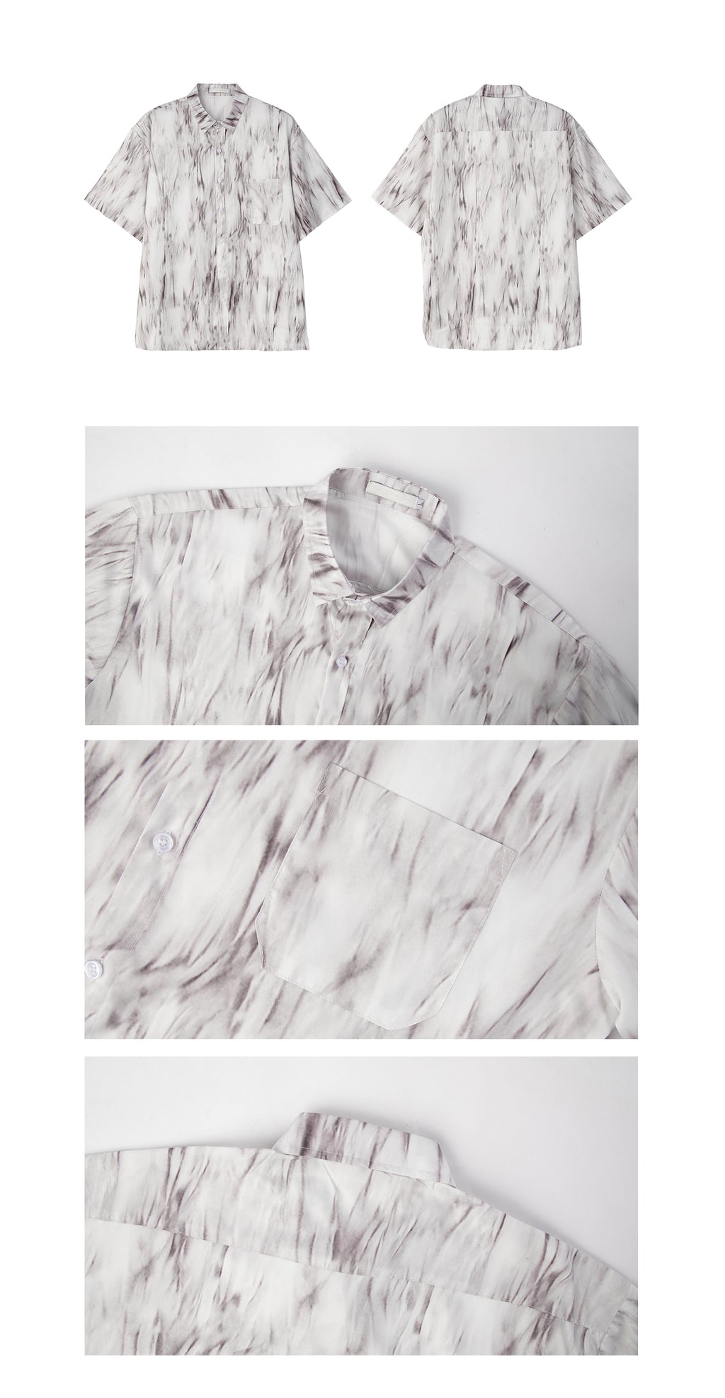 UZIP DESIGE Menâ€™s vintage ink shirt