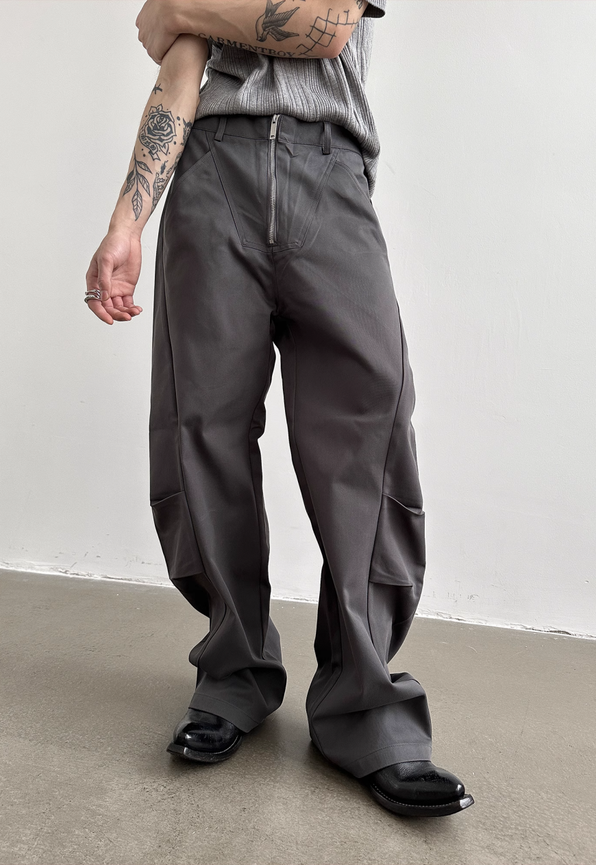 Men's designer wide-leg trousers