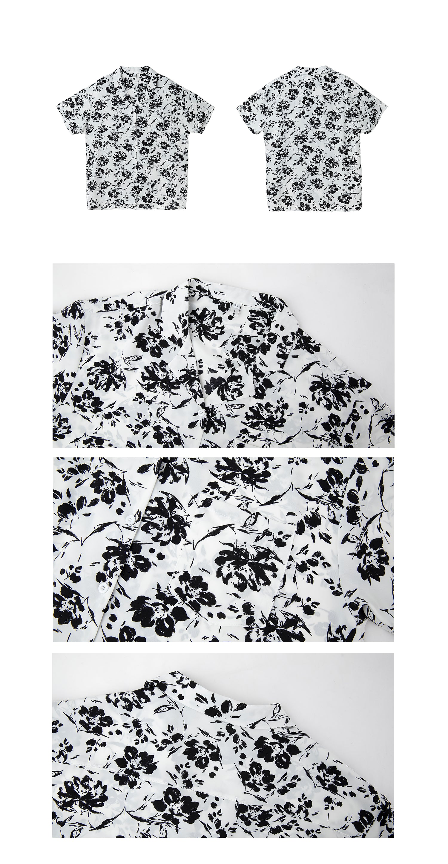 UZIP DESIGN Men's fashion floral shirts