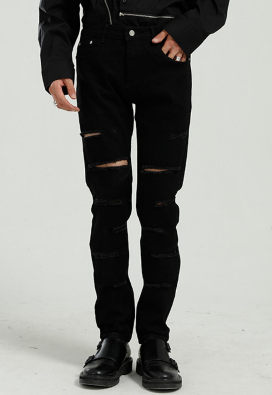MEN'S Slim-fit ripped jeans