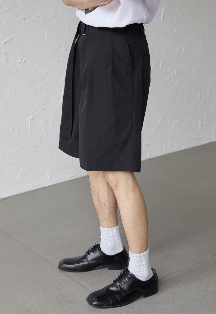 UZIP DESIGE Menâ€™s suit belted shorts