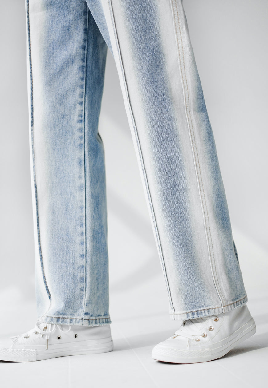UZIP DESIGN Men's Contrast Colorblock Jeans