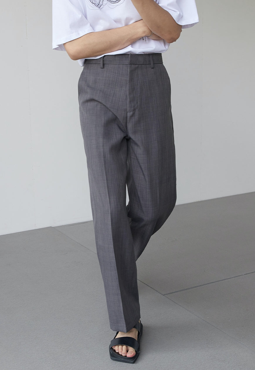 Men's summer high-end straight-leg trousers