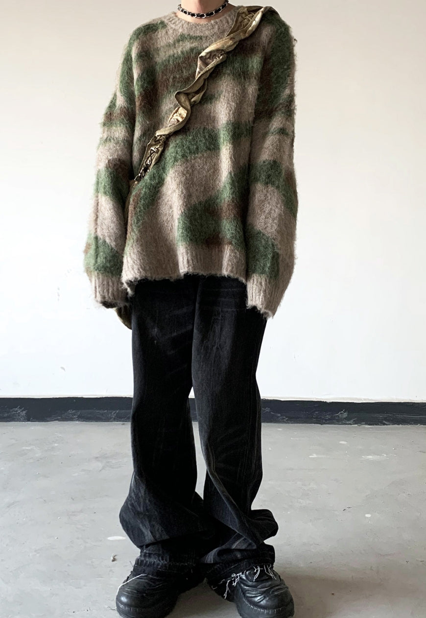 【Sale】Unisex vintage striped sweater