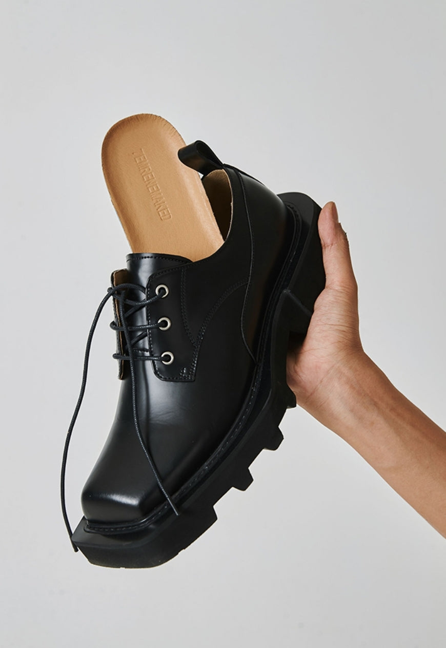 Men's personalized irregular leather shoes