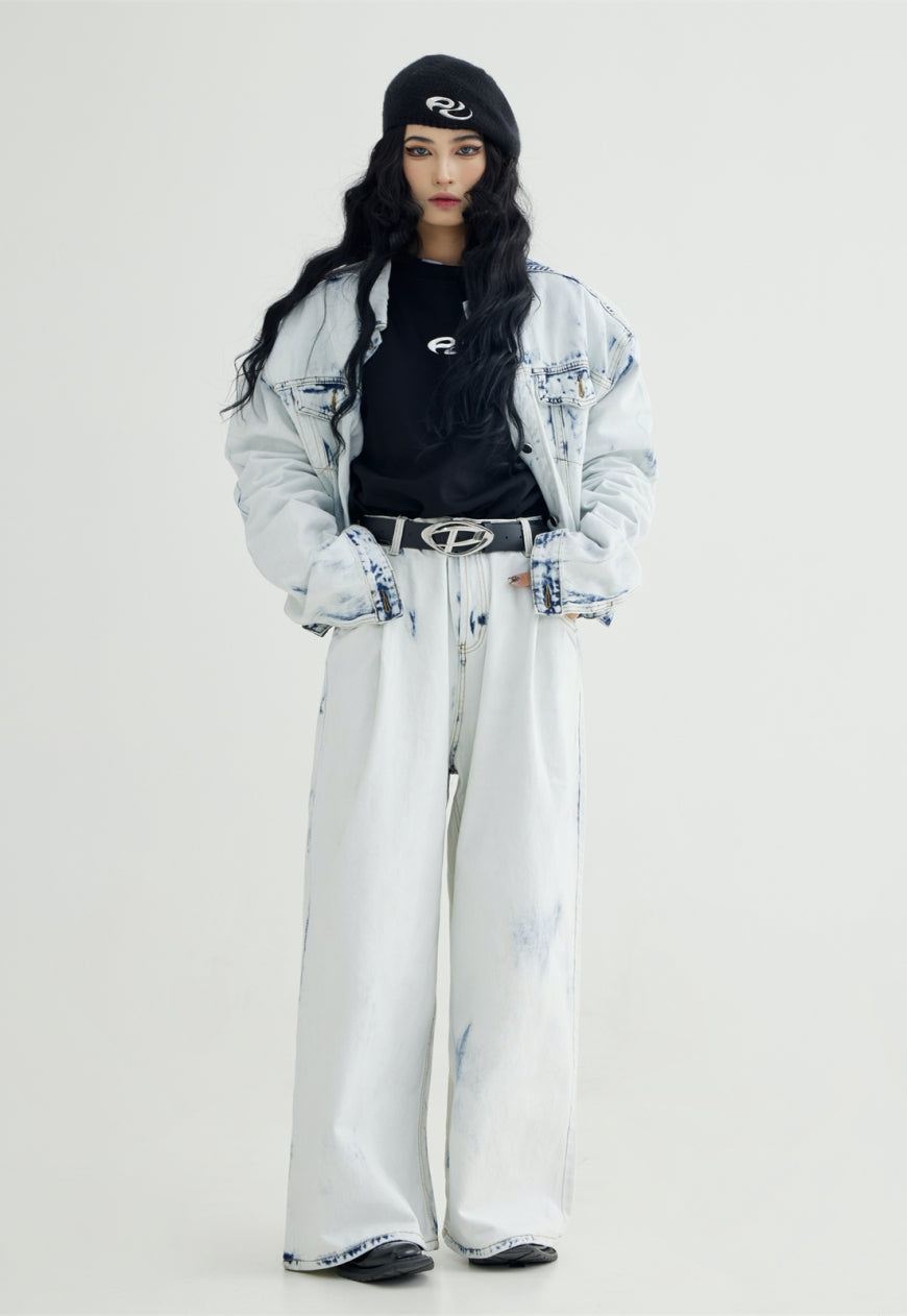 PeopleStyle Unisex vintage tie-dye jacket