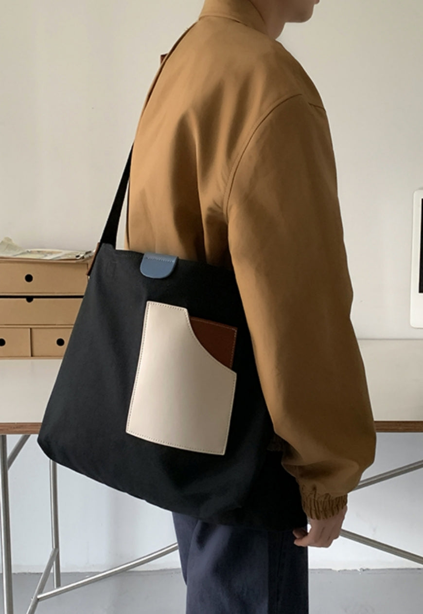 UZIP DESIGN Men's contrast canvas bag