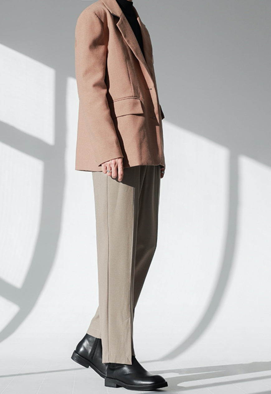 Men's irregular design suit pants