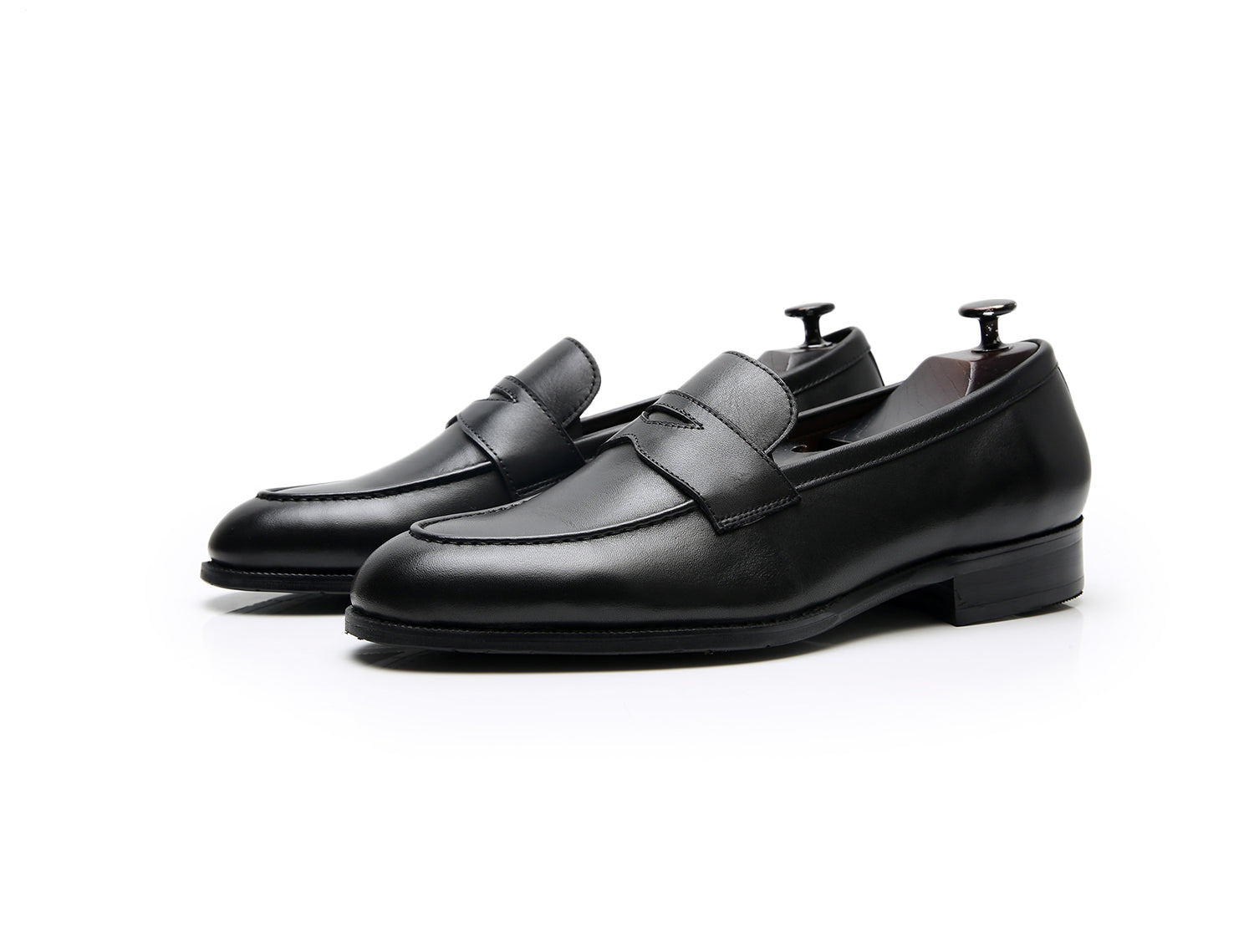 UZIP DESIGN derby lace up shoes in black leather with black