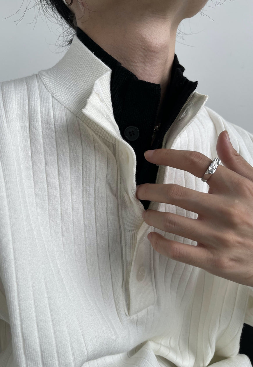 UZIP DESIGN Men's double neck sweater