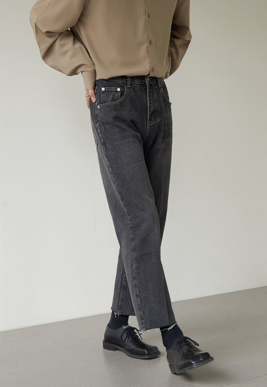 Men's Black vintage raw jeans