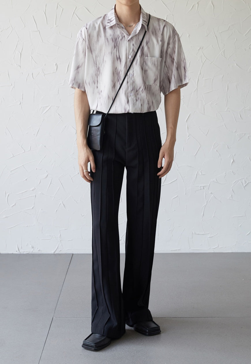 UZIP DESIGE Menâ€™s vintage ink shirt