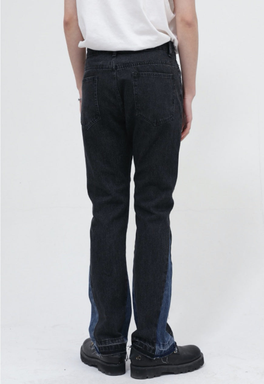 UZIP DESIGN Men's patchwork jeans