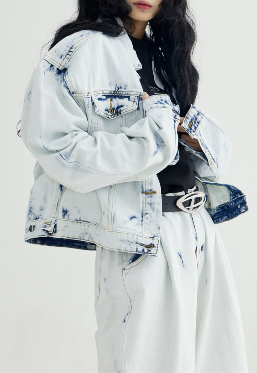PeopleStyle Unisex vintage tie-dye jacket
