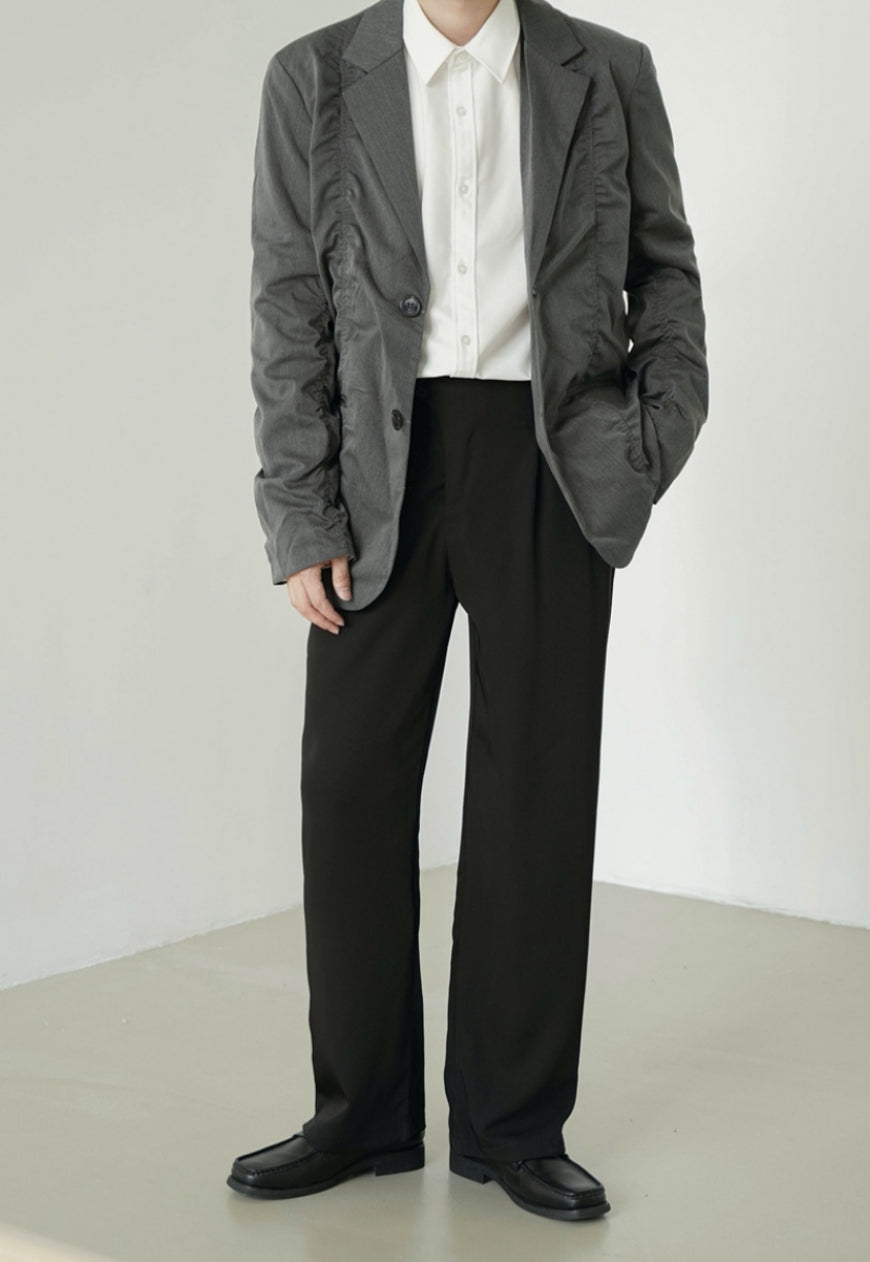 Men's Pleated design suit jacket