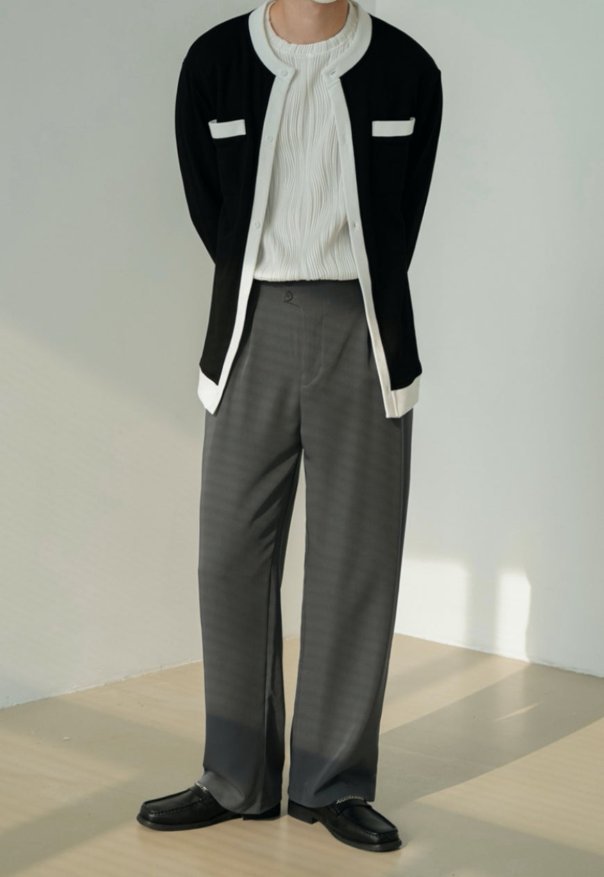 Men's Contrasting retro cardigan sweater
