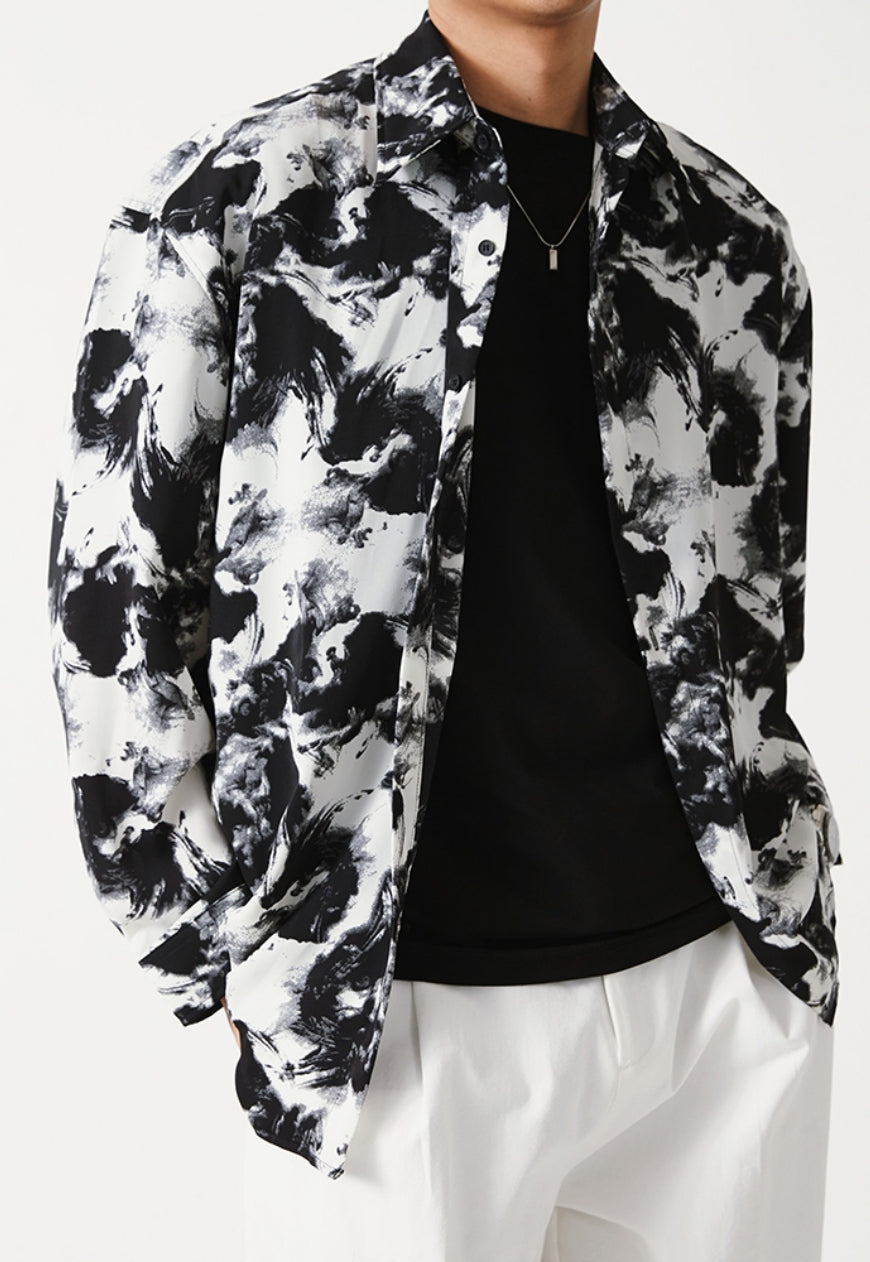 Men's ink smudged shirt