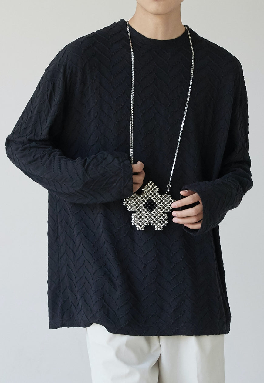 Men's Fashion solid color long sleeve t-shirt